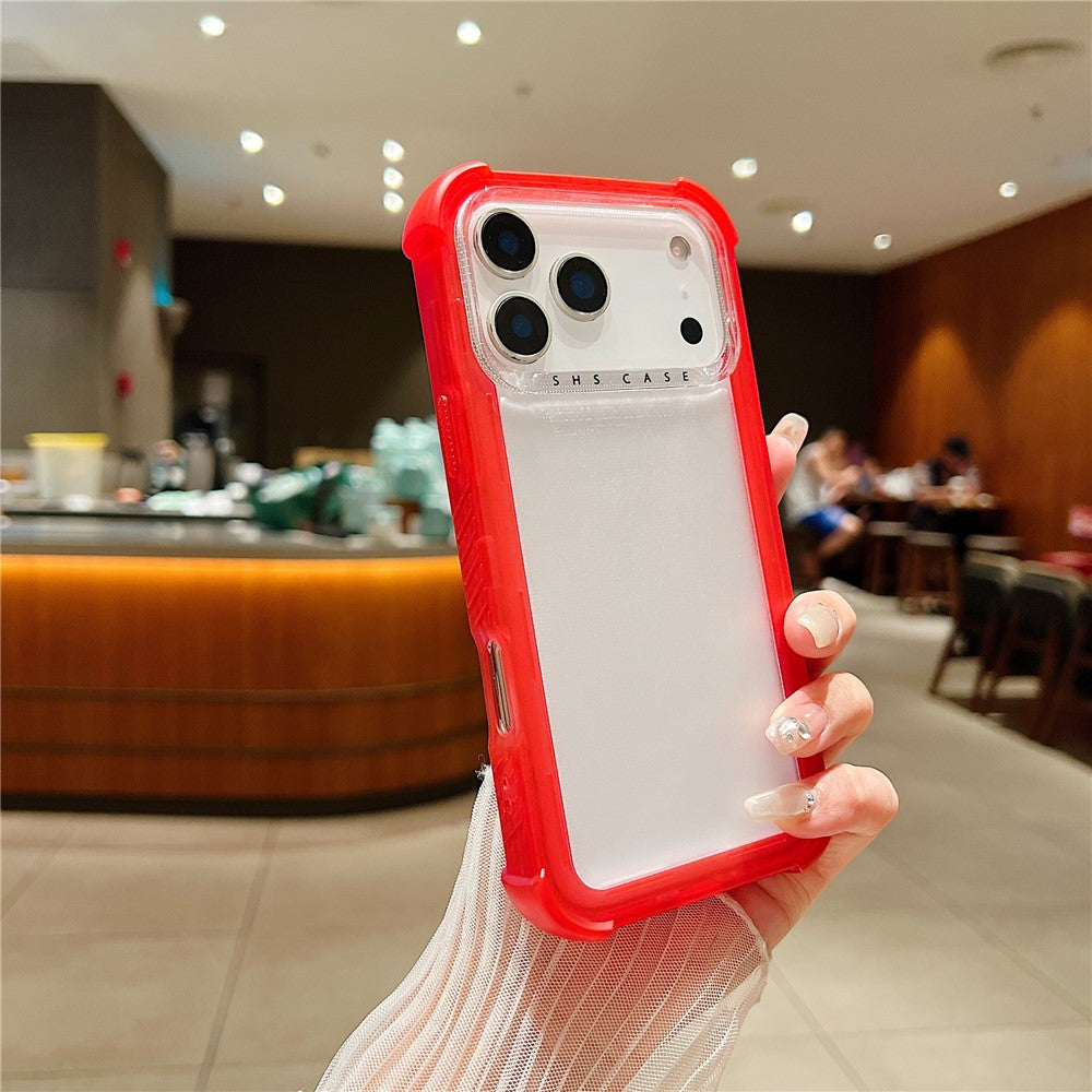 For iPhone 17 Pro Max Case 3 in 1 TPU+PC Matte Phone Cover Shockproof Back Protector - Orange