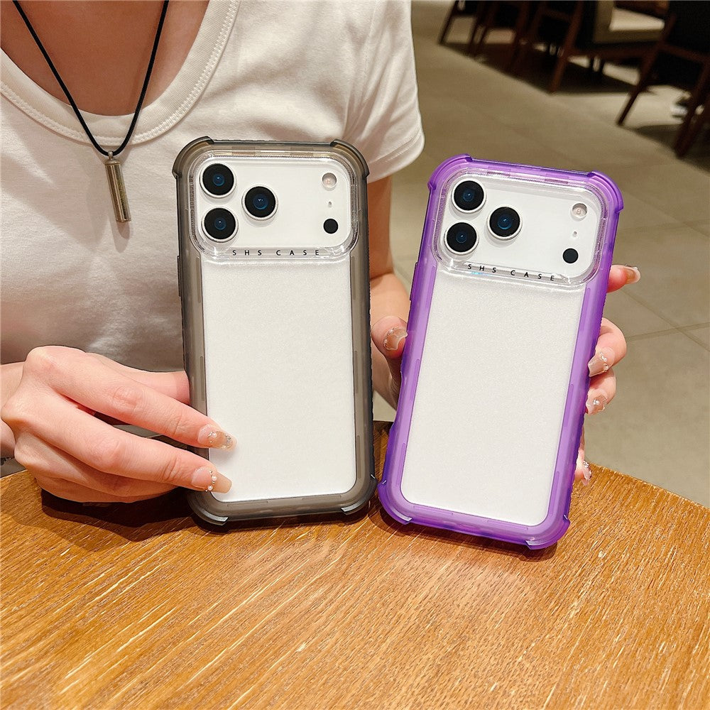 For iPhone 17 Pro Max Case 3 in 1 TPU+PC Matte Phone Cover Shockproof Back Protector - Purple