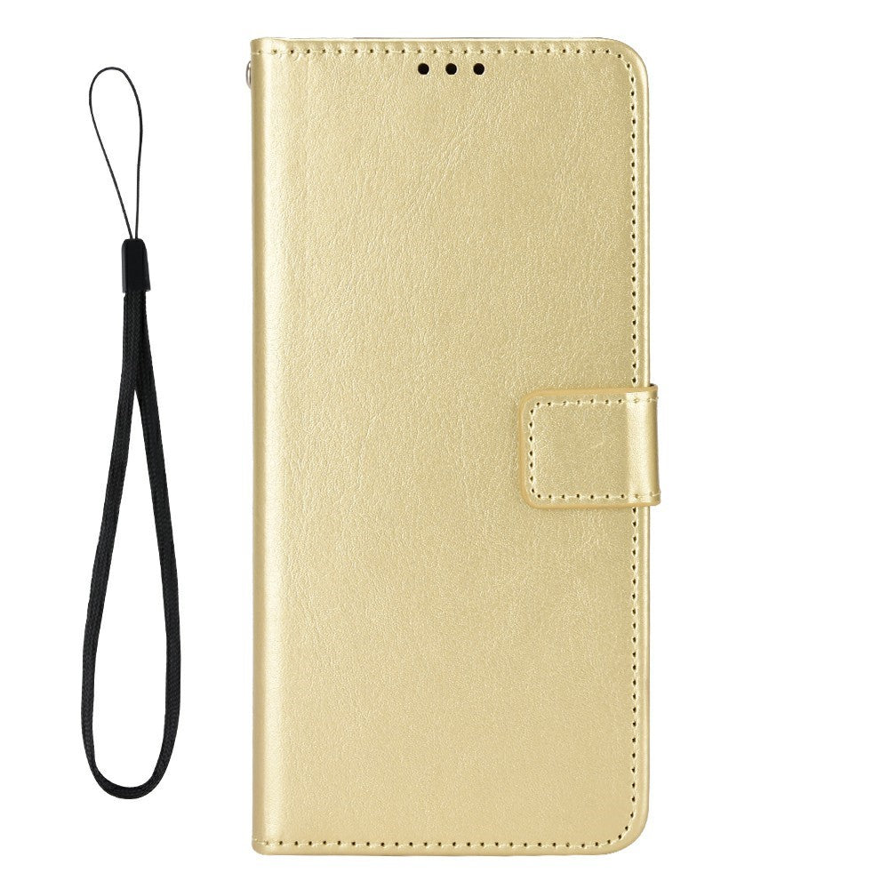 For Samsung Galaxy Z Fold7 5G Phone Case Pencil Slot Stand Leather Cover Crazy Horse Texture - Gold