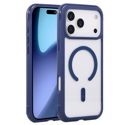 For iPhone 17 Pro Max Case Compatible with MagSafe TPU + PC Transparent Protective Phone Cover - Sapphire