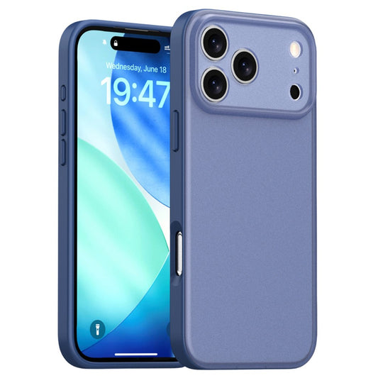 For iPhone 17 Pro Max Case Skin Feel Frosted PC + TPU Protective Phone Cover - Blue