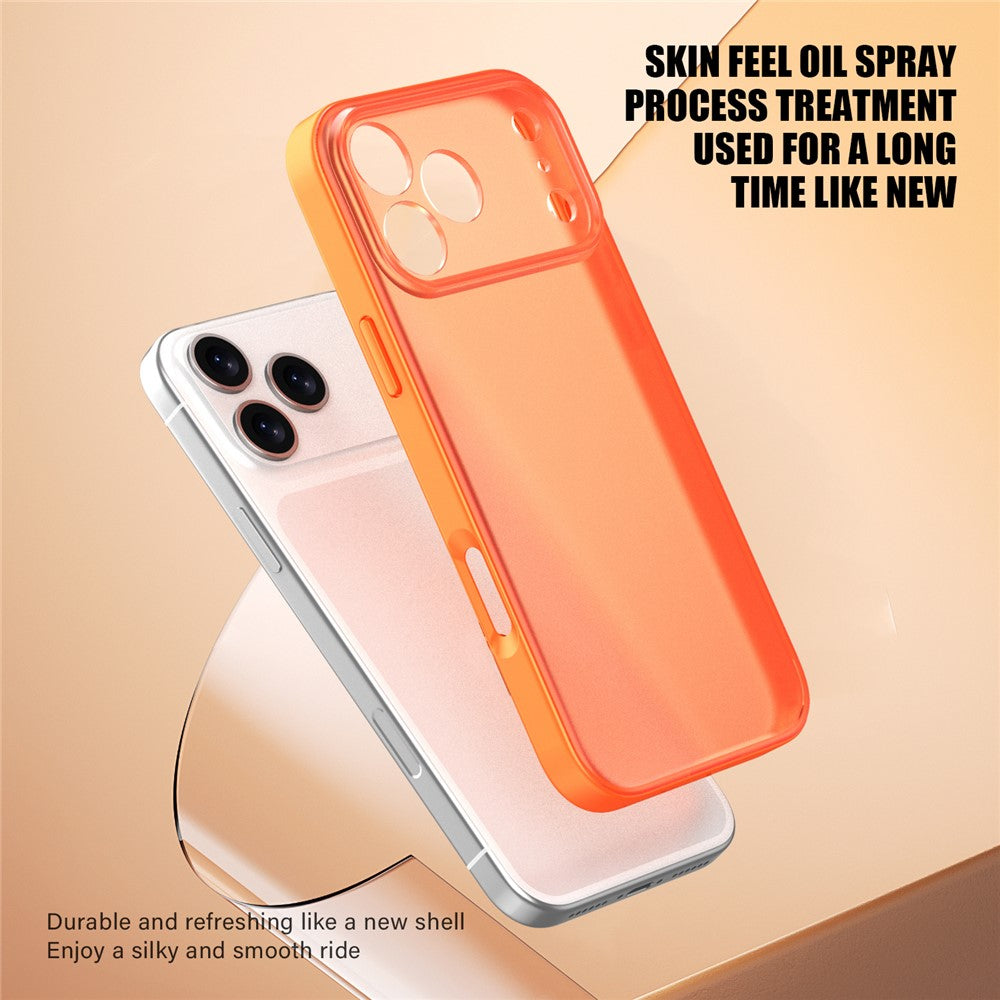 For iPhone 17 Pro Max Case Skin Feel Frosted PC + TPU Protective Phone Cover - White