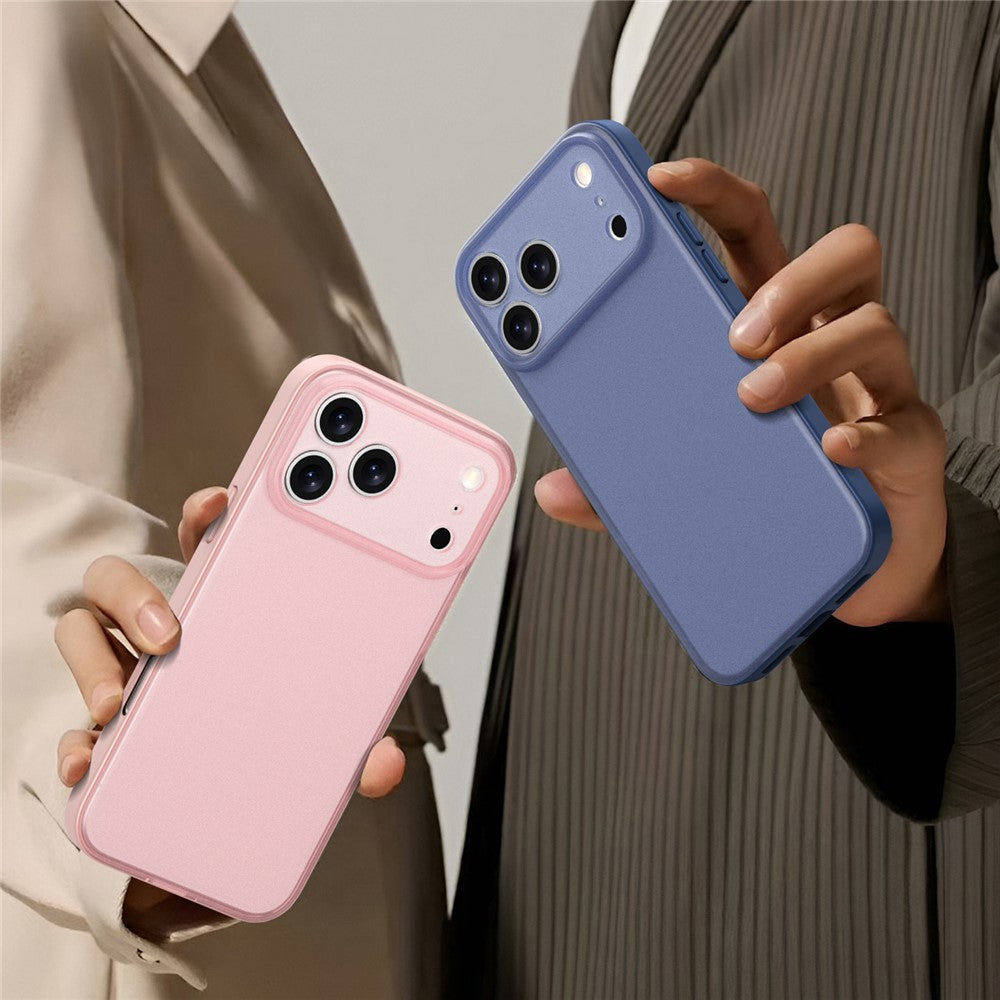 For iPhone 17 Pro Max Case Skin Feel Frosted PC + TPU Protective Phone Cover - White