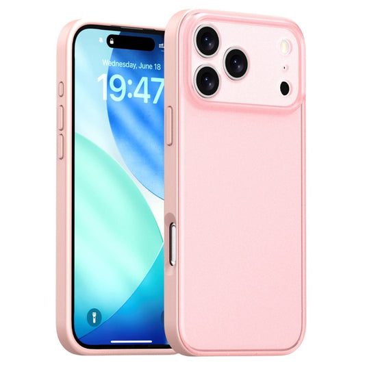 For iPhone 17 Pro Max Case Skin Feel Frosted PC + TPU Protective Phone Cover - Pink