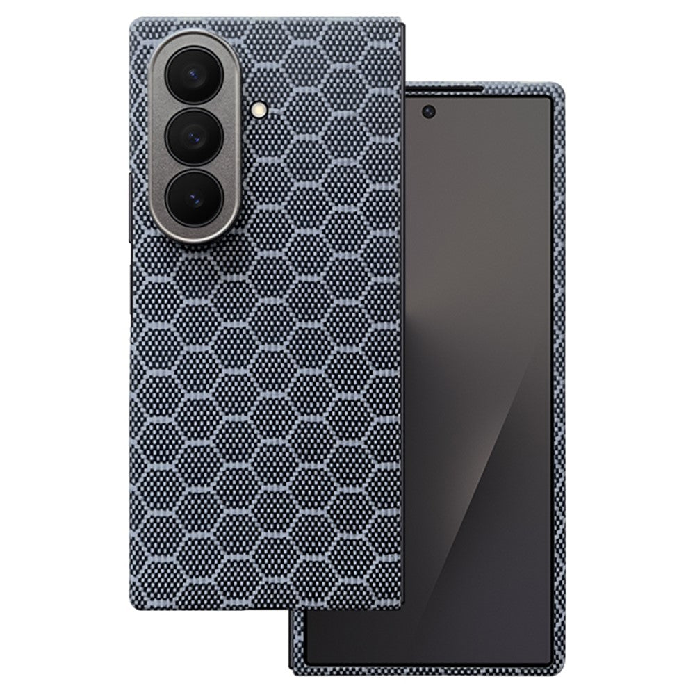For Samsung Galaxy Z Fold7 5G Magnetic Case Precise Cutouts Aramid Fiber Honeycomb Texture Phone Cover with Front Frame