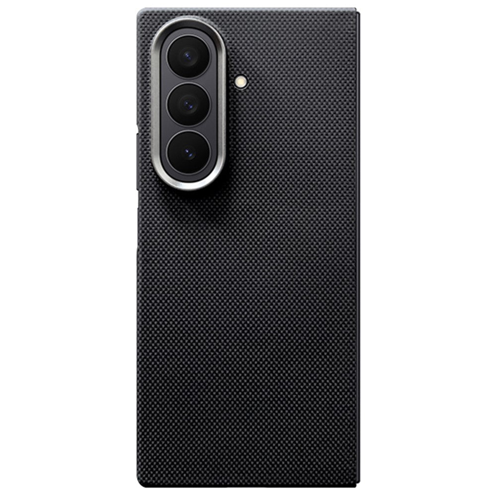 For Samsung Galaxy Z Fold7 5G Magnetic Case Fine Grid Aramid Fiber Phone Cover with Metal Lens Frame