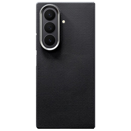 For Samsung Galaxy Z Fold7 5G Magnetic Case Fine Grid Aramid Fiber Phone Cover with Metal Lens Frame