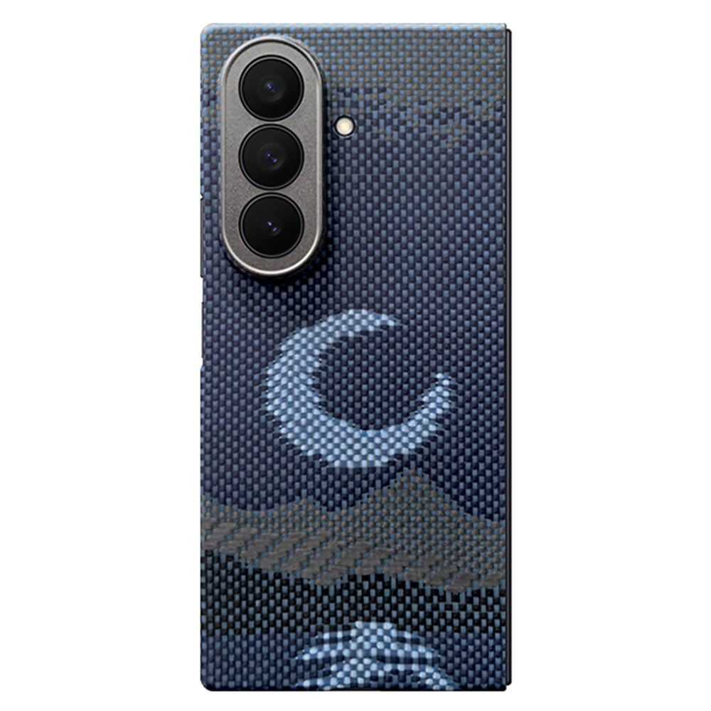 For Samsung Galaxy Z Fold7 5G Magnetic Case Precise Cutouts Aramid Fiber Phone Cover with Metal Lens Frame - Moon