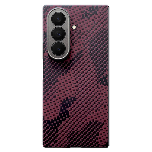 For Samsung Galaxy Z Fold7 5G Magnetic Case Precise Cutouts Camouflage Pattern Aramid Fiber Phone Cover with Metal Lens Frame