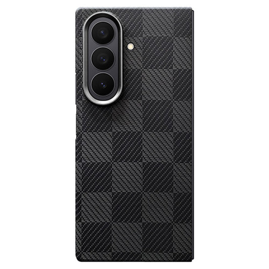 For Samsung Galaxy Z Fold7 5G Case Square Grid Texture Aramid Fiber Magnetic Phone Cover