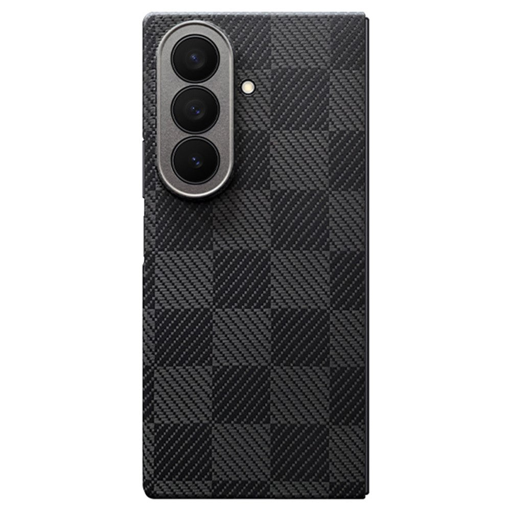 For Samsung Galaxy Z Fold7 5G Magnetic Case Precise Cutouts Square Grid Texture Aramid Fiber Phone Cover
