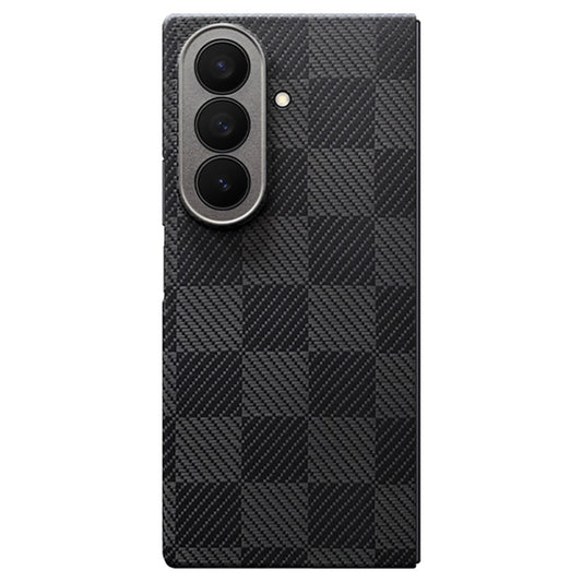 For Samsung Galaxy Z Fold7 5G Magnetic Case Precise Cutouts Square Grid Texture Aramid Fiber Phone Cover