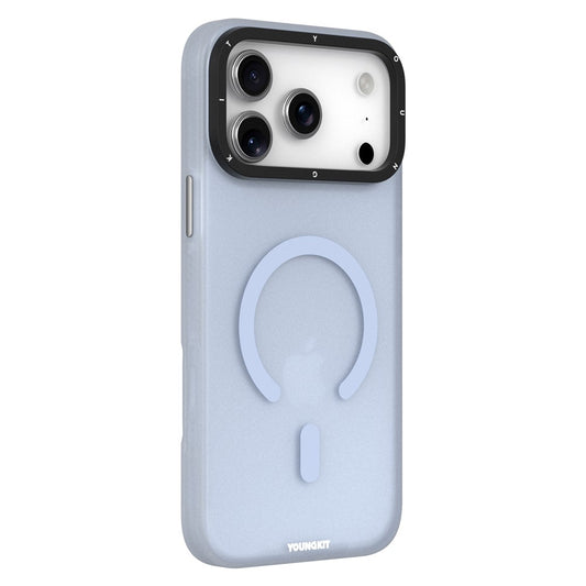YOUNGKIT For iPhone 17 Pro Max Matte Case Compatible with MagSafe PET TPU Phone Cover - Baby Blue