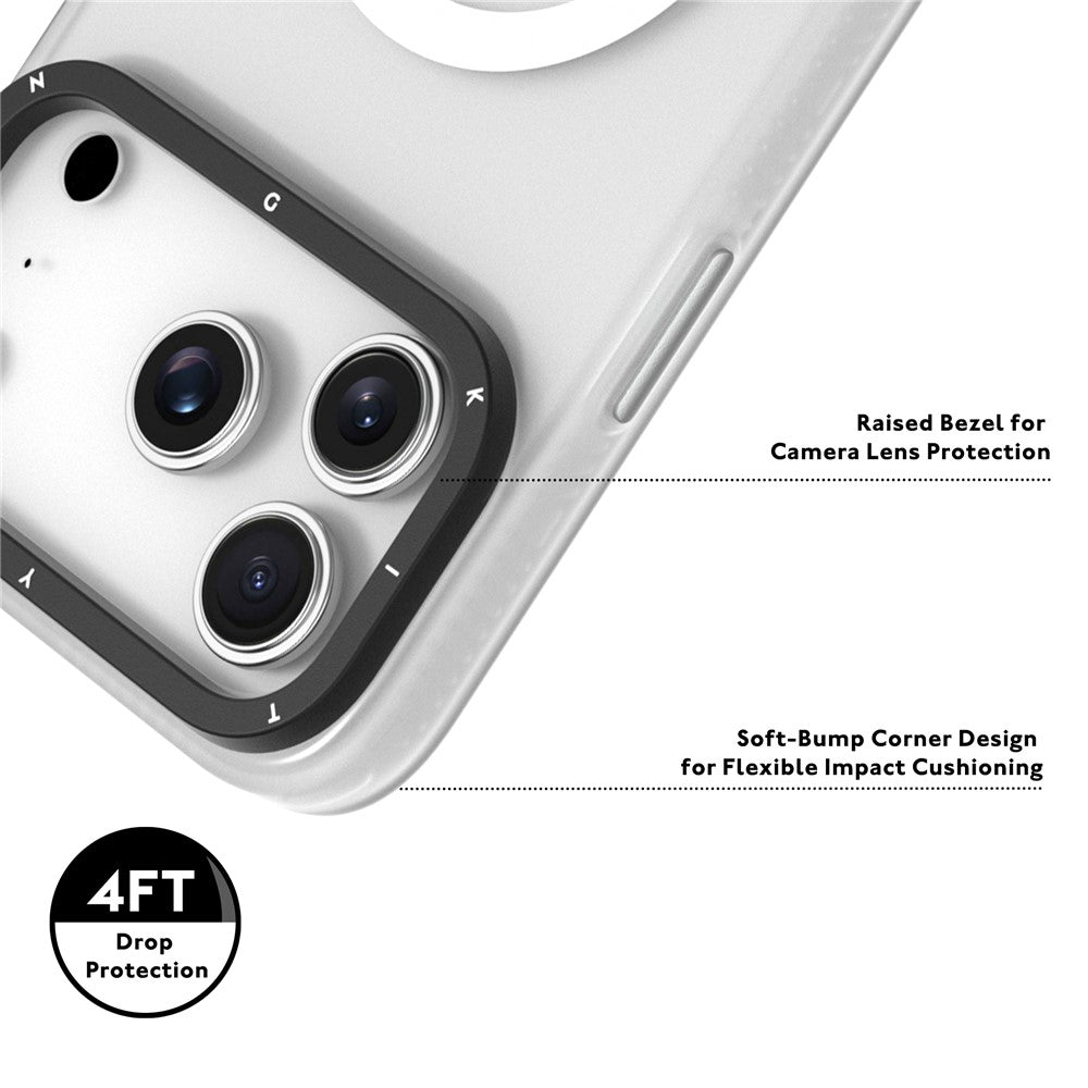 YOUNGKIT For iPhone 17 Pro Max Matte Case Compatible with MagSafe PET TPU Phone Cover - Baby Blue