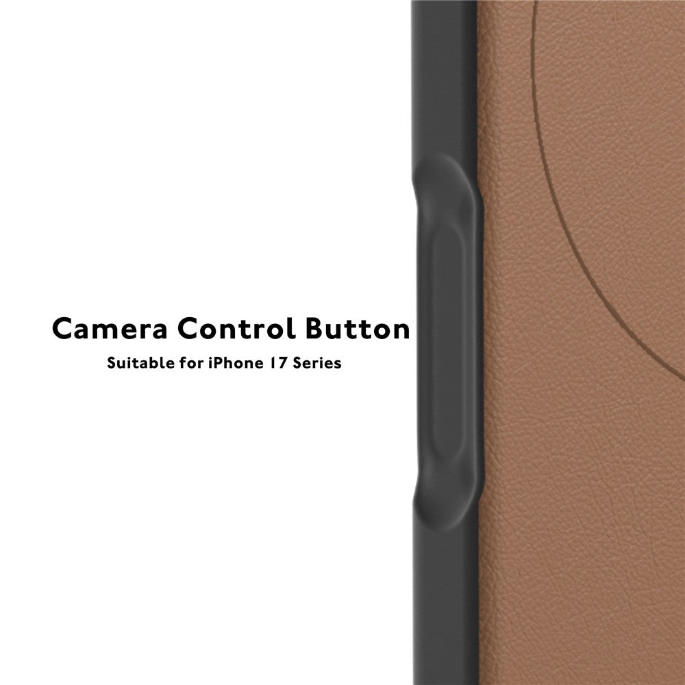 YOUNGKIT For iPhone 17 Pro Max Case Compatible with MagSafe PU Leather + PC Phone Cover - Black