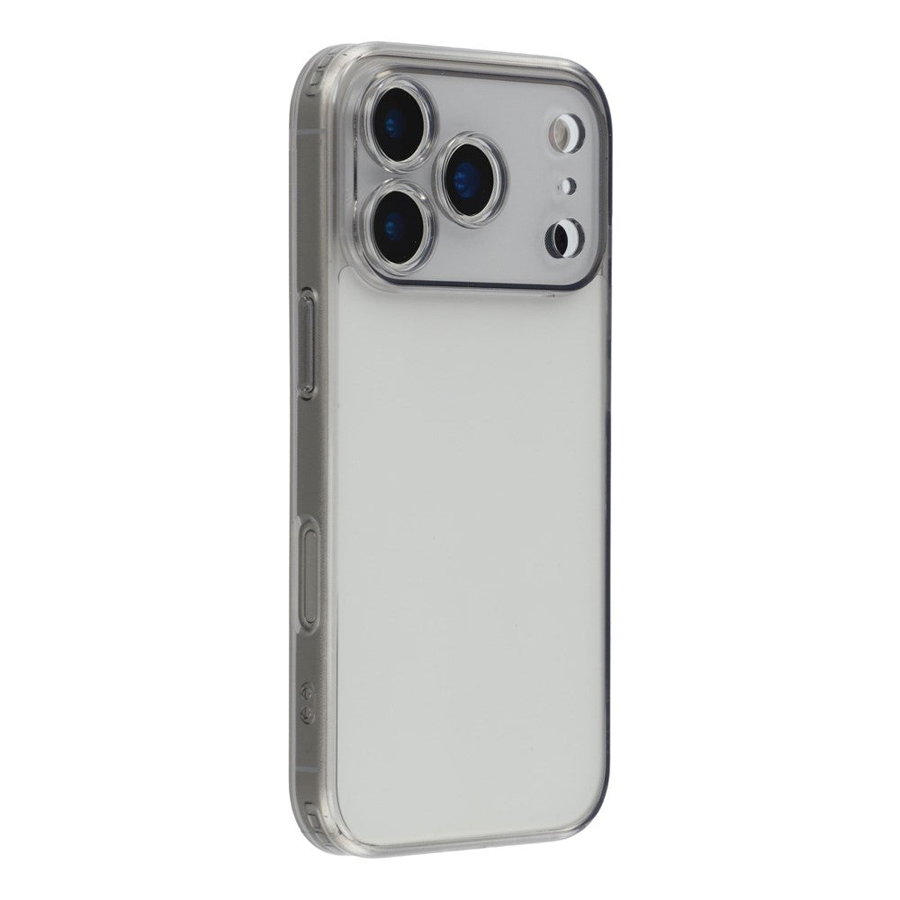 X-LEVEL For iPhone 17 Pro Max Case Precise Cutout Matte Tempered Glass + TPU Phone Cover - Transparent Black