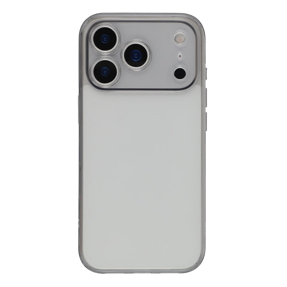 X-LEVEL For iPhone 17 Pro Max Case Precise Cutout Matte Tempered Glass + TPU Phone Cover - Transparent Black