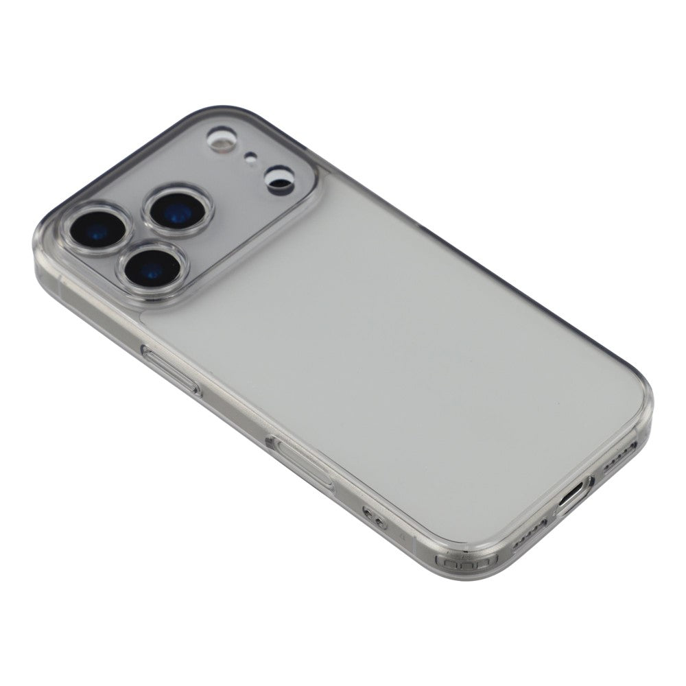 X-LEVEL For iPhone 17 Pro Max Case Precise Cutout Matte Tempered Glass + TPU Phone Cover - Transparent Black
