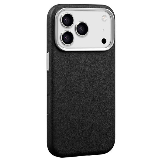 X-LEVEL For iPhone 17 Pro Max Case Compatible with MagSafe PU Leather Hard PC Phone Cover - Black