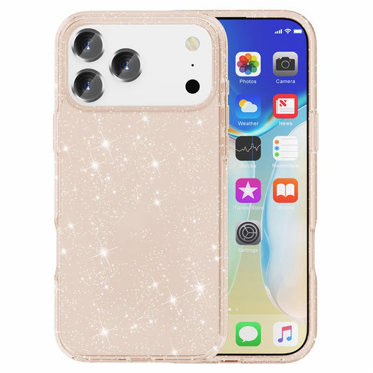 AMORUS For iPhone 17 Pro Max Case Soft TPU Hard PC Back Shockproof Phone Cover - Glitter Gold