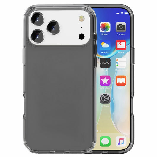AMORUS For iPhone 17 Pro Max Case Soft TPU Hard PC Back Shockproof Phone Cover - Clear Black