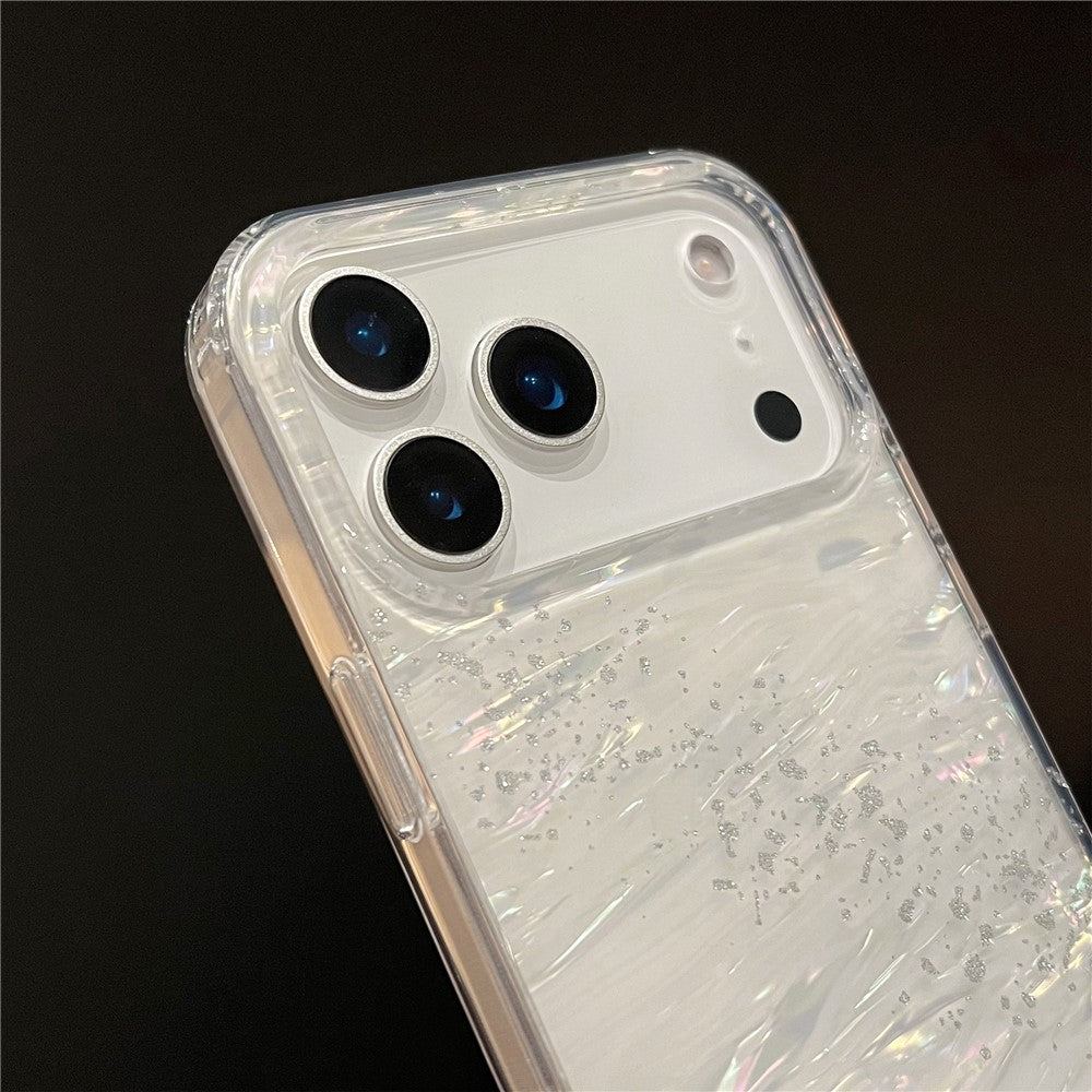 For iPhone 17 Pro Max Phone Case Starry Sky Design Protective Cover Flowing Cloud Pattern - Blue