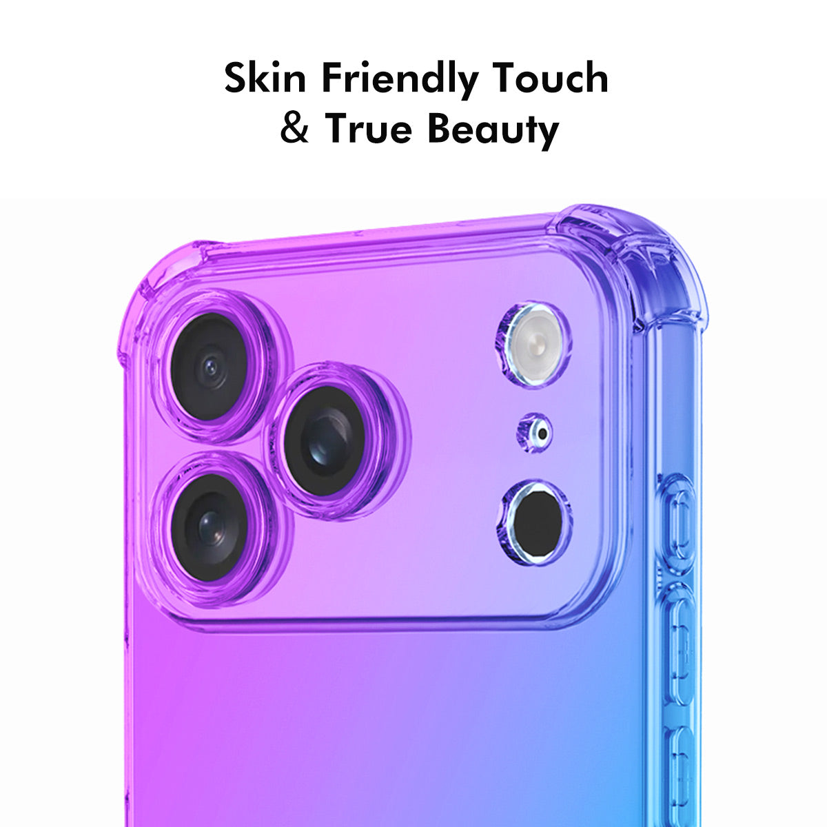For iPhone 17 Pro Max TPU Case ENKAY Thickened Four Corner Drop-proof Phone Back Cover - Purple / Blue