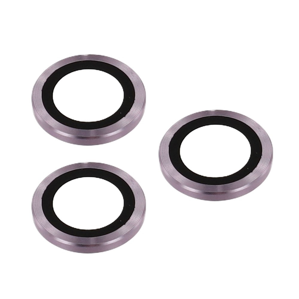 For iPhone 17 Pro Max Magnetic Case TPU PC Clear Phone Cover with Lens Frame Kickstand  /  Lens Film - Purple