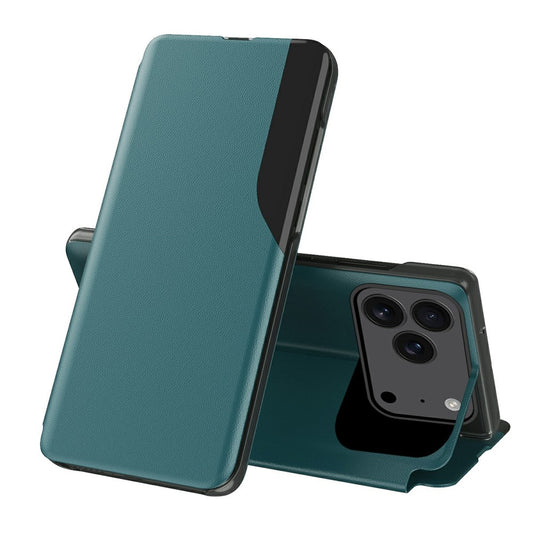 AMORUS For iPhone 17 Pro Max Case Folio Flip Stand PU Leather Phone Cover - Green