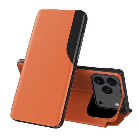 AMORUS For iPhone 17 Pro Max Case Folio Flip Stand PU Leather Phone Cover - Orange