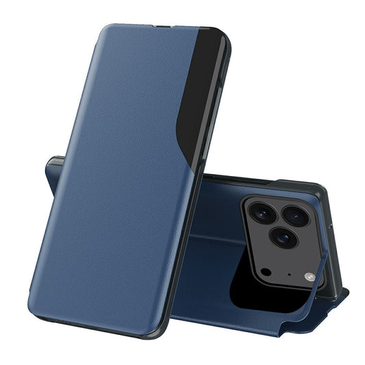 AMORUS For iPhone 17 Pro Max Case Folio Flip Stand PU Leather Phone Cover - Blue