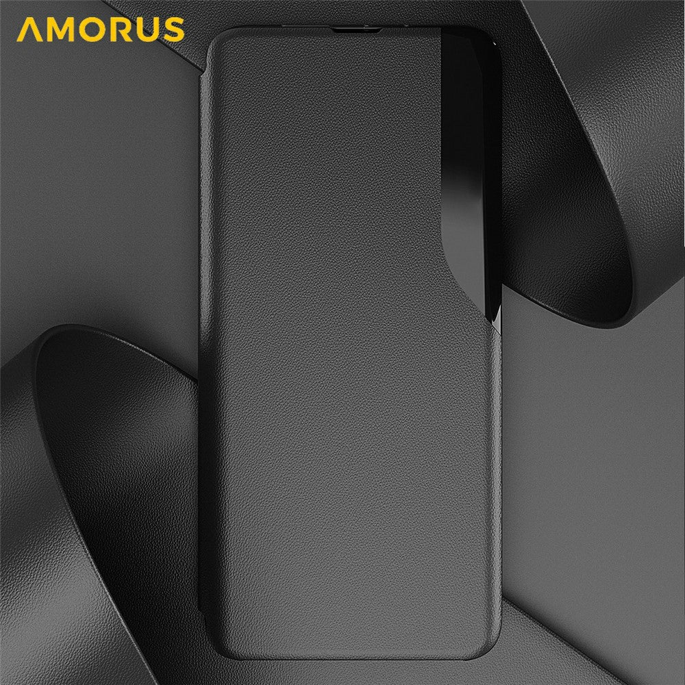 AMORUS For iPhone 17 Pro Max Case Folio Flip Stand PU Leather Phone Cover - Blue