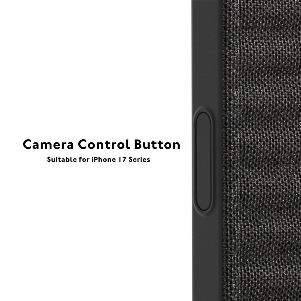 YOUNGKIT For iPhone 17 Pro Max Magnetic Case Jeans Cloth Texture TPU Canvas Phone Back Cover - Grey