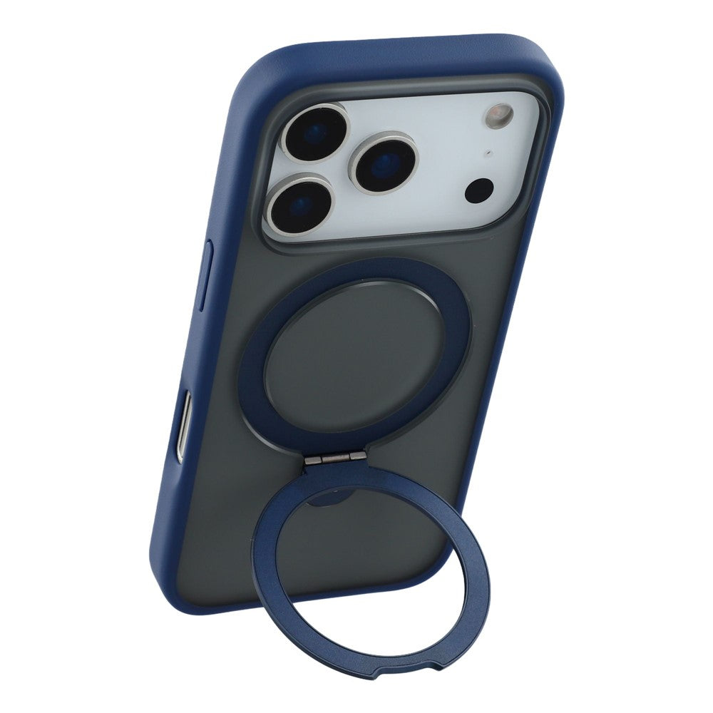 X-LEVEL For iPhone 17 Pro Max Case Metal Kickstand TPU PC Phone Back Cover - Blue