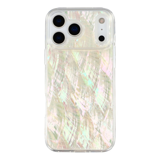 JAUCASE For iPhone 17 Pro Max Magnetic Case Natural Seashell Design TPU Phone Back Cover - Seashell Color
