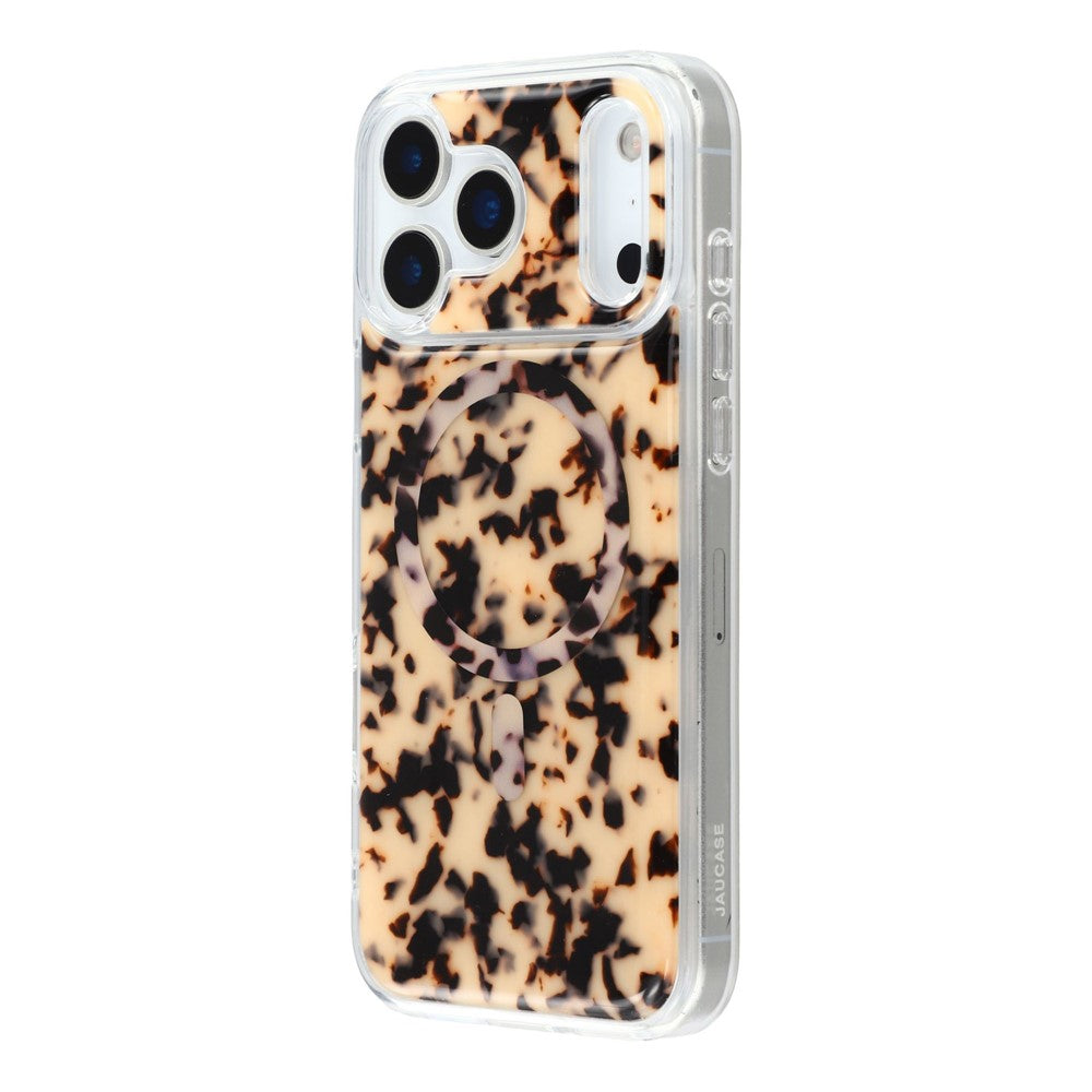 JAUCASE For iPhone 17 Pro Max Case Compatible with MagSafe Shell Design TPU + PC Phone Cover - Natural-colored Shell