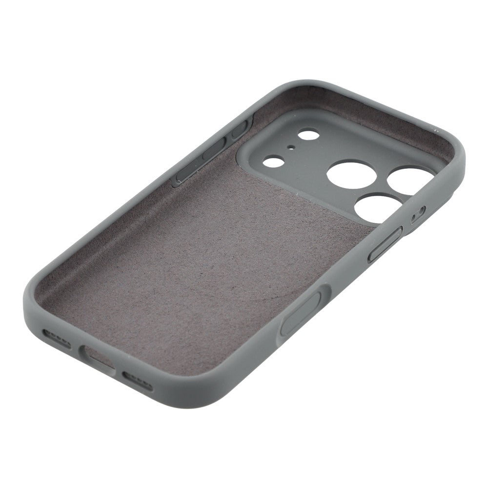 For iPhone 17 Pro Max Case Compatible with MagSafe Liquid Silicone + PC Phone Cover with Camera Touch Control Button - Dark Grey