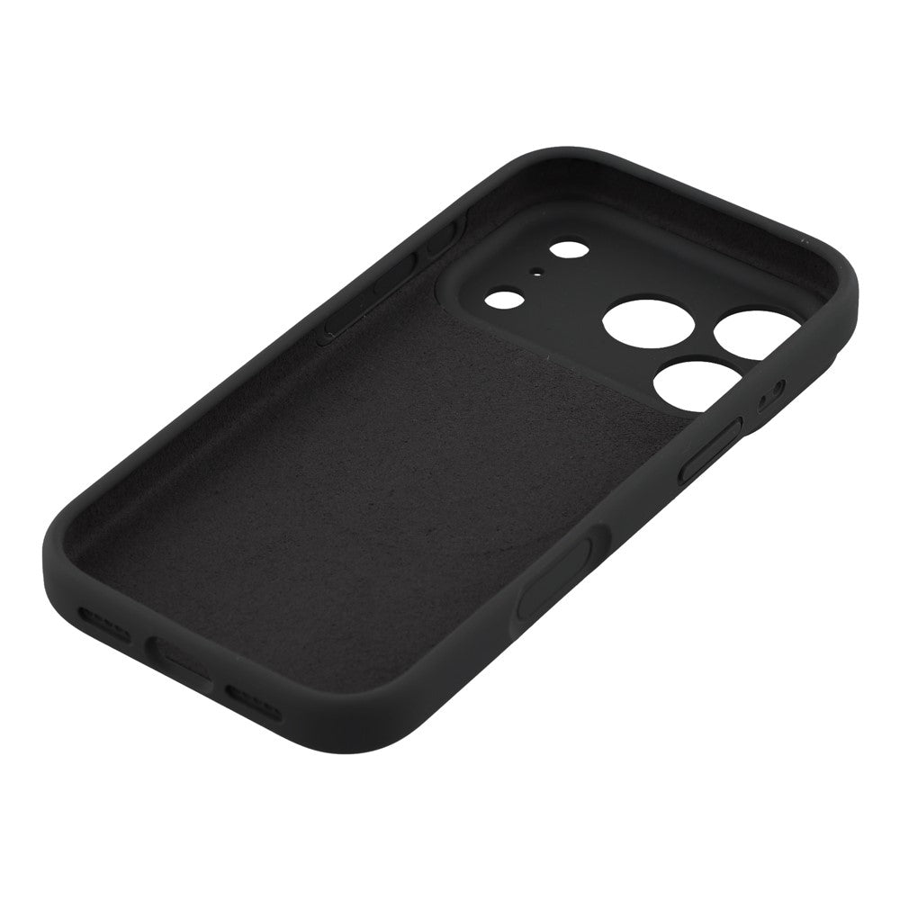 For iPhone 17 Pro Max Case Compatible with MagSafe Liquid Silicone + PC Phone Cover with Camera Touch Control Button - Black