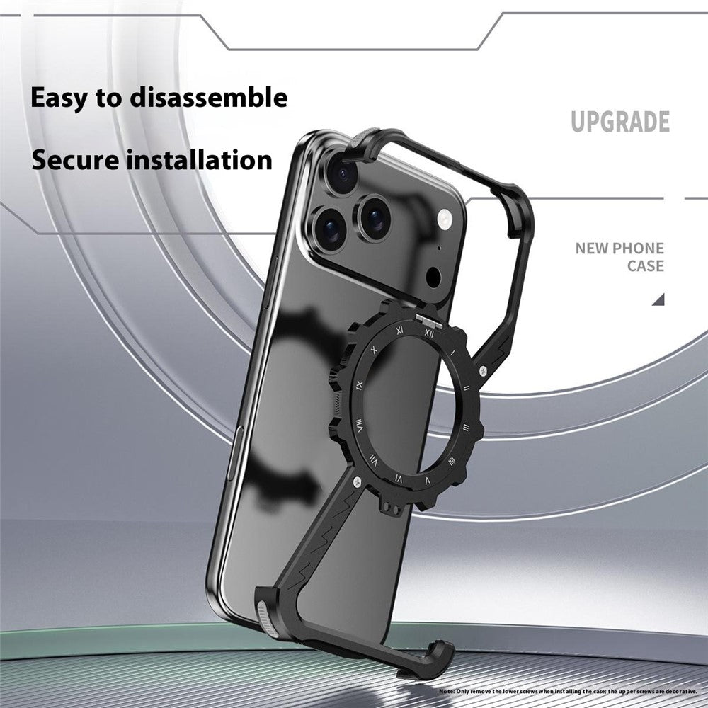 For iPhone 17 Pro Max Kickstand Case Compatible with MagSafe Z Shape Bumper Phone Cover - Dark Grey