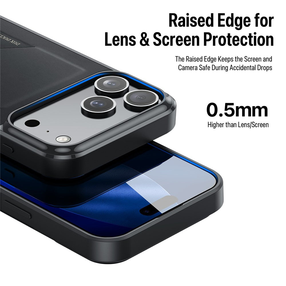 DUX DUCIS Pocard Series For iPhone 17 Pro Max Case Card Holder Leather + PC + TPU Phone Cover