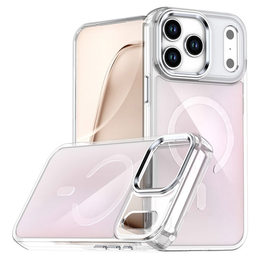 For iPhone 17 Pro Max Case Compatible with MagSafe Color Changing PC TPU Phone Back Cover - White