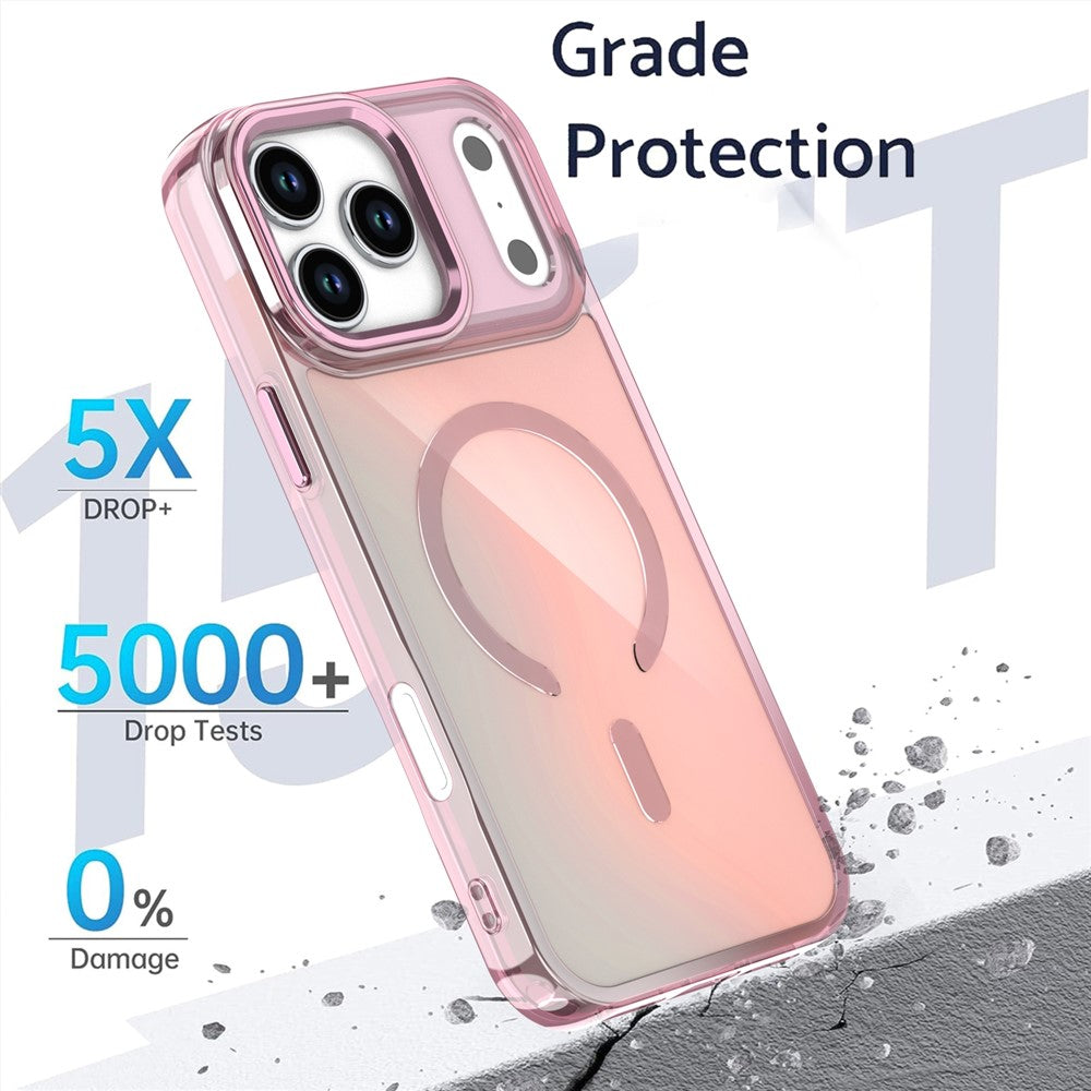 For iPhone 17 Pro Max Case Compatible with MagSafe Color Changing PC TPU Phone Back Cover - Sky Blue