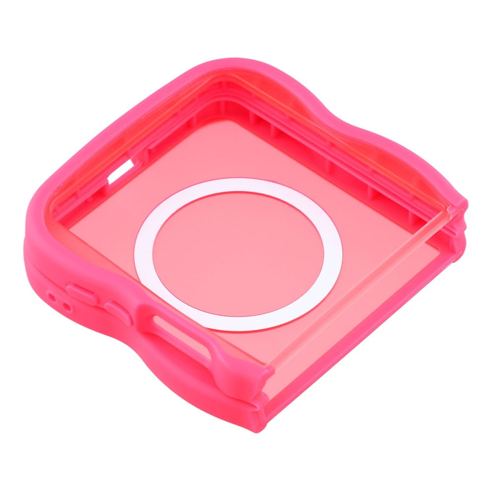For Samsung Galaxy Z Flip7 5G Case Compatible with MagSafe TPU + PC Phone Back Cover Skin Touch Wave Shape - Rose