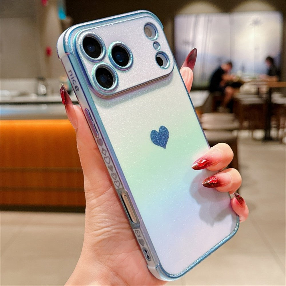 For iPhone 17 Pro Max Magnetic Case TPU Dazzling Color Electroplated Phone Back Cover - Blue