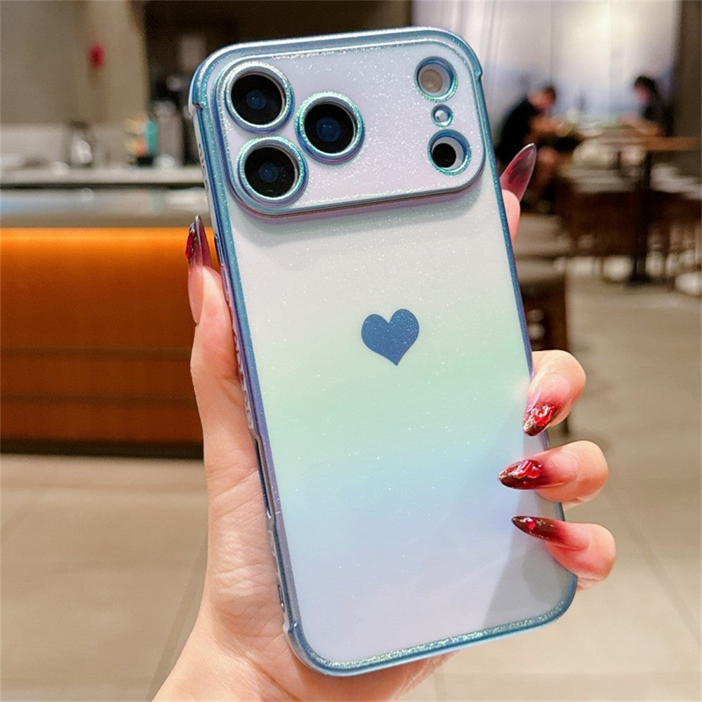 For iPhone 17 Pro Max Magnetic Case TPU Dazzling Color Electroplated Phone Back Cover - Blue