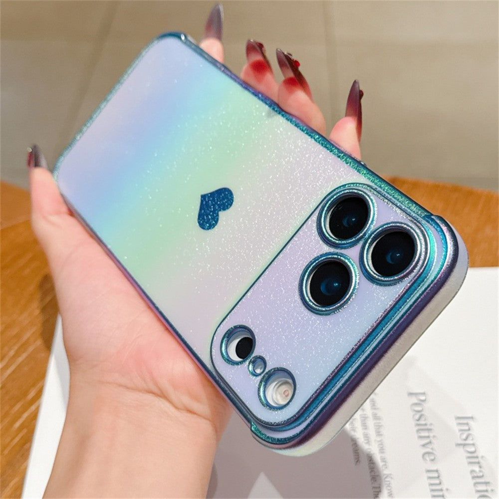 For iPhone 17 Pro Max Magnetic Case TPU Dazzling Color Electroplated Phone Back Cover - Blue