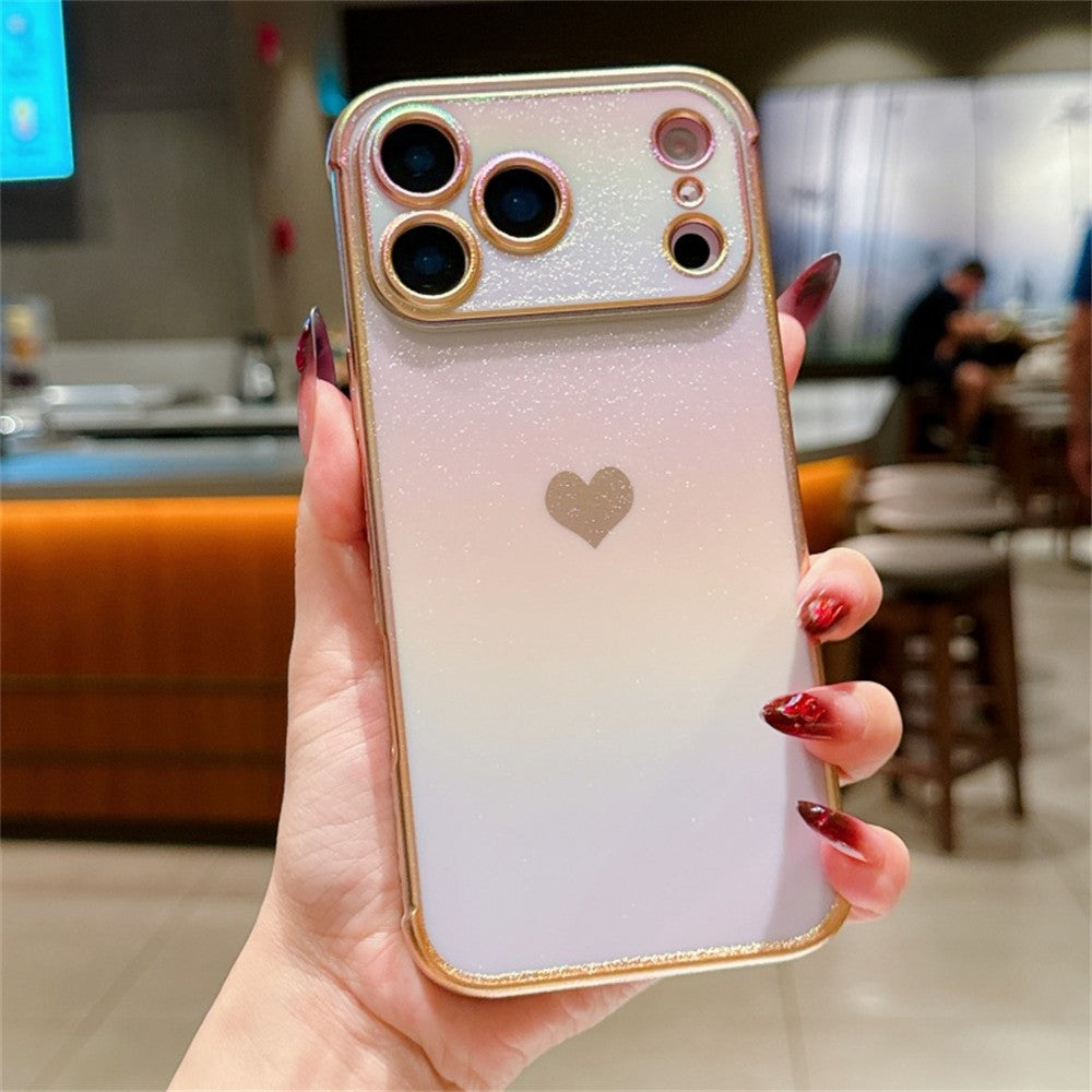 For iPhone 17 Pro Max Magnetic Case TPU Dazzling Color Electroplated Phone Back Cover - Purple