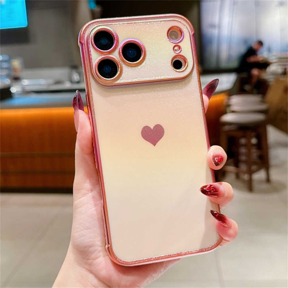 For iPhone 17 Pro Max Magnetic Case TPU Dazzling Color Electroplated Phone Back Cover - Pink