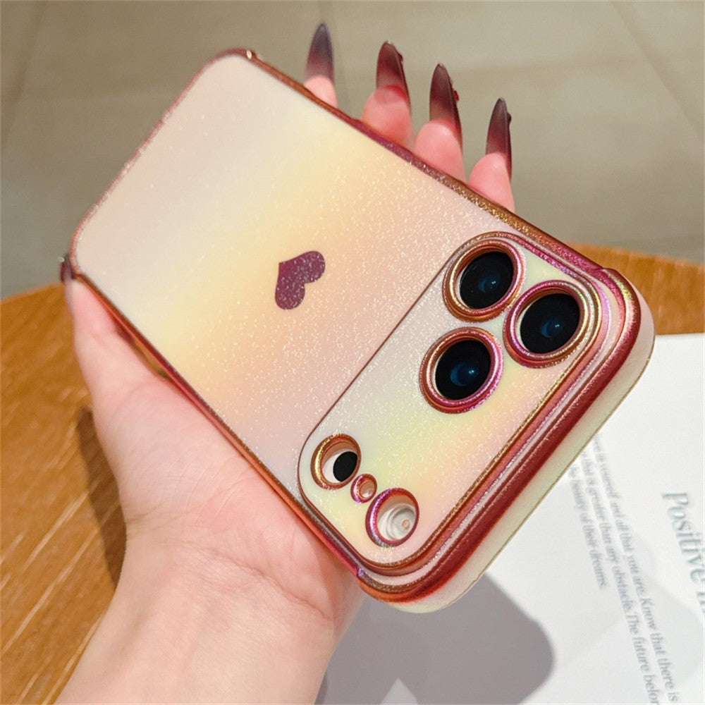 For iPhone 17 Pro Max Magnetic Case TPU Dazzling Color Electroplated Phone Back Cover - Pink