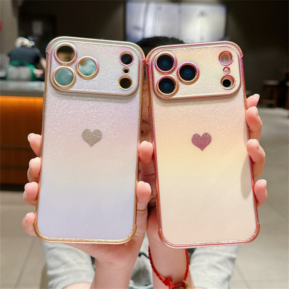 For iPhone 17 Pro Max Magnetic Case TPU Dazzling Color Electroplated Phone Back Cover - Pink
